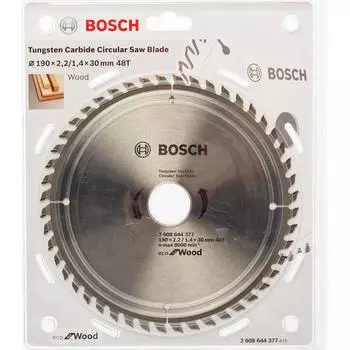 Диск пильный по дереву Bosch ECO 190х30мм 48T (377)