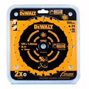 Диск пильный по дереву DeWalt CONSTRUCTION DT10302 184х16мм 24T