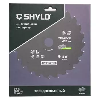 Диск пильный по дереву SHYLD 190х20/16мм 24Т (20140)