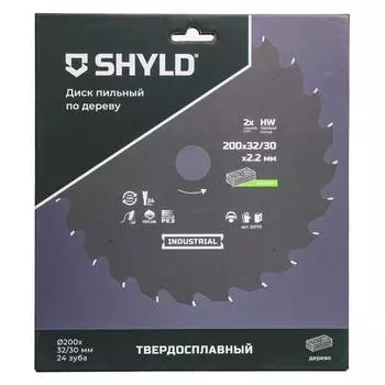 Диск пильный по дереву SHYLD 200х32/30мм 24Т (20170)
