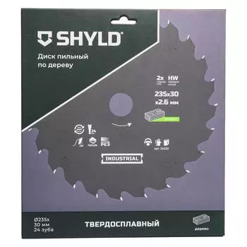 Диск пильный по дереву SHYLD 235х30мм 24Т (20220)