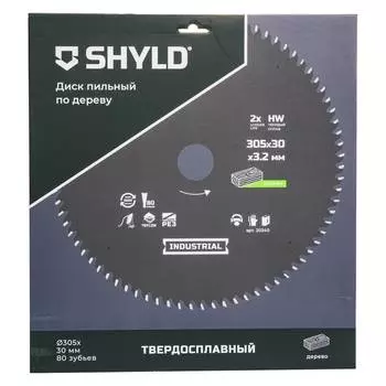 Диск пильный по дереву SHYLD 305х30мм 80Т (20340)