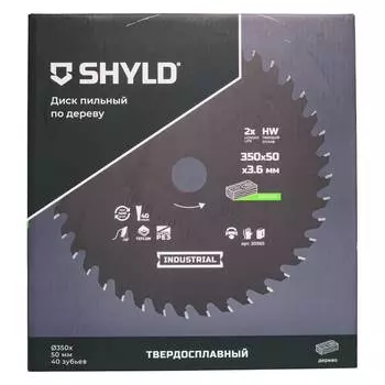 Диск пильный по дереву SHYLD 350х50мм 40Т (20360)