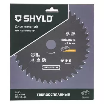 Диск пильный по ламинату SHYLD 180х20/16мм 40Т (20490)