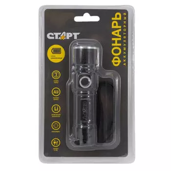 Фонарь светодиодный аккумуляторный СТАРТ LHE 514-C1 Black
