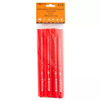 Карандаш строительный Квалитет 12x180мм 12шт КСК