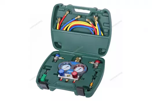 Коллектор манометрический со шлангами и муфтами в кейсе NORDBERG NFG32K