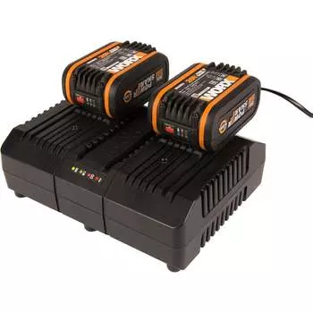 Комплект: Двойное Зарядное устройство WA3883 и 2 Акб 4.0 А/ч WORX