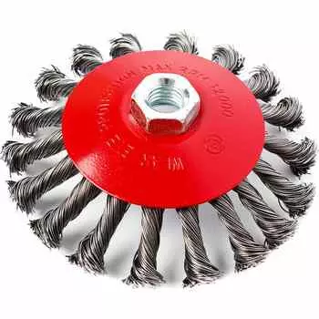 Кордщетка для УШМ REDVERG радиальная витая с наклоном 125мм М14 (830331)