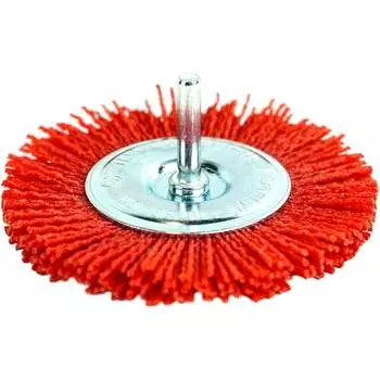 Кордщётка дисковая абразивный нейлон Berger BG 1.2 мм, P80, диаметр 100 мм, хвостовик 6 мм BG1738