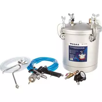 Красконагнетательный бак Pegas pneumatic 10 л c краскораспылителем