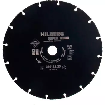 Круг отрезной по дереву Hilberg Super Wood 230x1.7x22.2мм (530230)