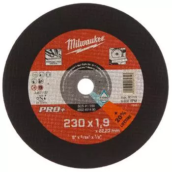 Круг отрезной по металлу Milwaukee 230x1.9x22.2мм (490)