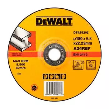 Круг шлифовальный по металлу DeWalt Industrial DT42520Z 180х6.3x22.2мм