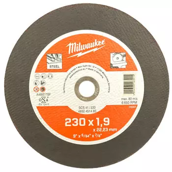 Круг шлифовальный по металлу Milwaukee 230x1.9x22.2мм (483)