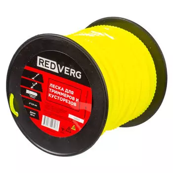 Леска для триммера REDVERG 3мм квадратная зубчатая 60м (990522)