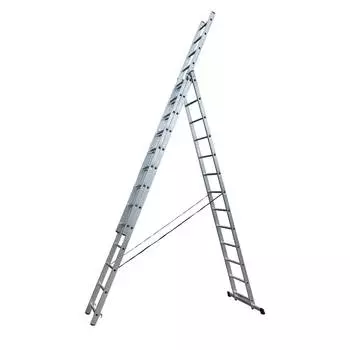 Лестница алюминиевая STAIRS трехсекционная 3x13 ступеней (AL313)
