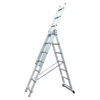Лестница алюминиевая STAIRS трехсекционная 3x7 ступеней (AL307)