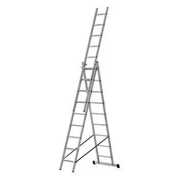 Лестница алюминиевая STAIRS трехсекционная 3x9 ступеней (AL309)