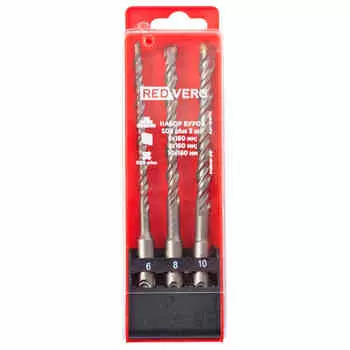 Набор буров SDS-plus REDVERG 6-10мм 160мм 3шт (100741)