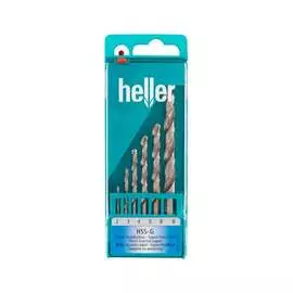 Набор сверл по металлу Heller HSS-R Super 2-8мм 6шт (177313)