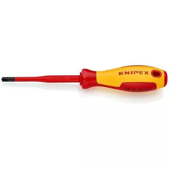 Отвёртка VDE PlusMinus Pozidriv PZ/S 2 x 100 мм, с узким концом, длина 212 мм, диэлектрическая