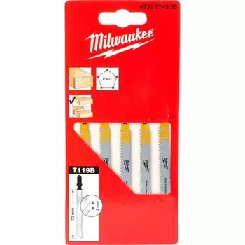 Пилка для лобзика по дереву Milwaukee T119B 50мм 5шт (353)