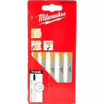 Пилка для лобзика по дереву Milwaukee T144D 75мм 5шт (116)