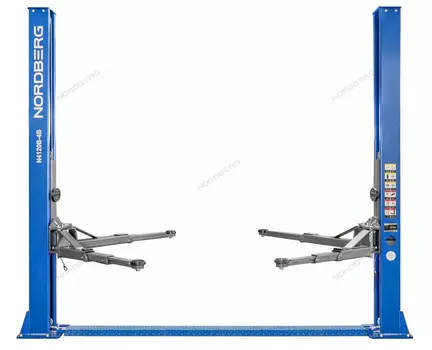 Подъемник двухстоечный 4 т, 380 В, синий NORDBERG N4120B-4B_3+2_380