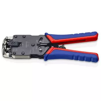 Пресс-клещи для штекеров RJ, 3 гнезда, RJ 10 (4-pin), RJ 11/12 (6-pin), RJ 45 (8-pin), 200 мм