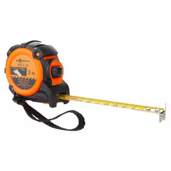 Рулетка измерительная Квалитет 3м х 16мм с двумя фиксаторами магнитная РАЗ-3-16