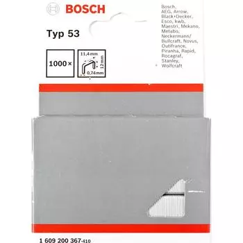 Скобы для степлера Bosch T53/12 1000шт (367)