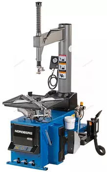 Станок шиномонтажный 380V п/автомат, 2х скор, стол с накладками, взрывная накачка, синий NORDBERG 46