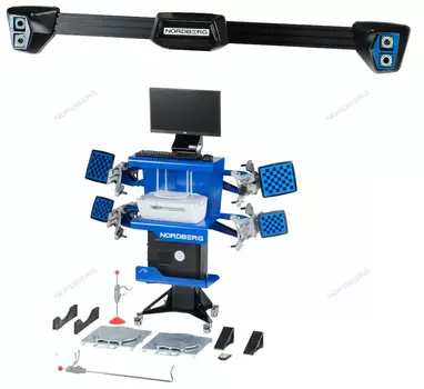 Стенд сход-развал 3D настенный, без колонны NORDBERG C802-C_синий