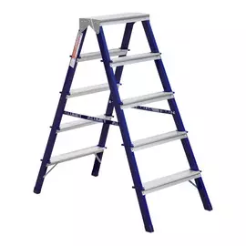Стремянка стальная Алюмет двухсекционная 2x5 ступеней (8205)