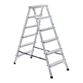Стремянка Алюмет 6 ступеней двухсторонняя алюминиевая