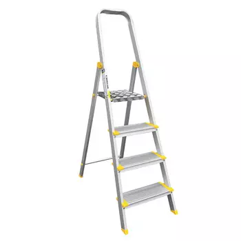 Стремянка алюминиевая Алюмет односекционная 4 ступени (AS704)