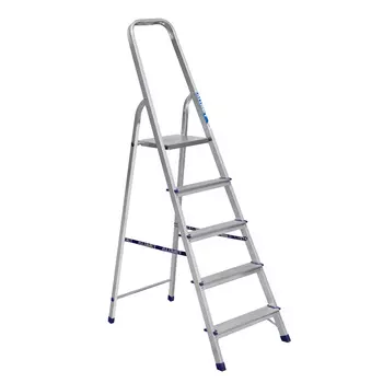 Стремянка алюминиевая Алюмет односекционная 5 ступени (705)