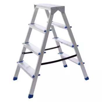 Стремянка алюминиевая STAIRS двухсекционная 2x4 ступени AS204