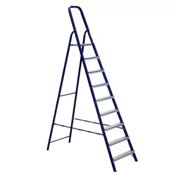 Стремянка стальная Алюмет односекционная 9 ступеней (8409)
