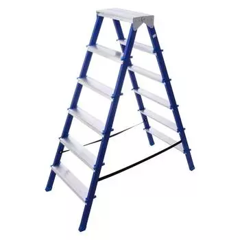 Стремянка стальная STAIRS двухсекционная 2x6 ступеней CS206