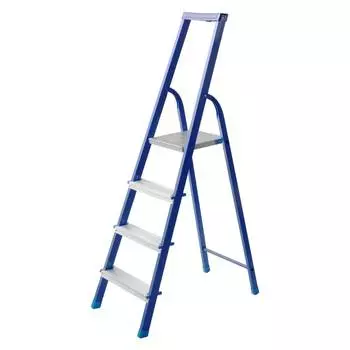 Стремянка стальная STAIRS ЛЮКС односекционная с органайзером 4 ступени CS04LX