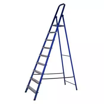 Стремянка стальная STAIRS односекционная с алюминиевыми ступенями 9 ступеней (CS09)