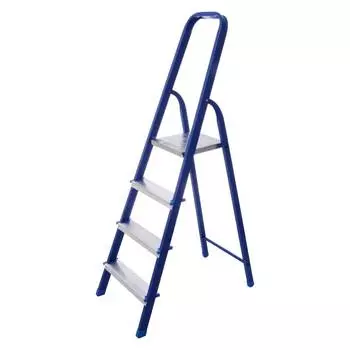 Стремянка стальная STAIRS односекционная с алюминиевыми ступенями 4 ступени CS04