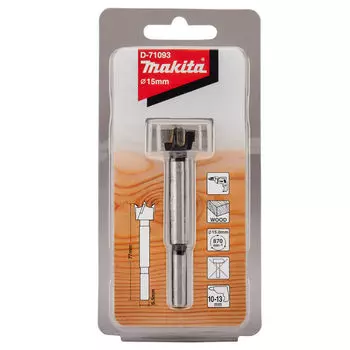 Сверло Форстнера по дереву Makita STANDARD 15x77мм (D-71093)