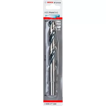Сверло по металлу Bosch HSS PointTeQ 14x160мм (306)