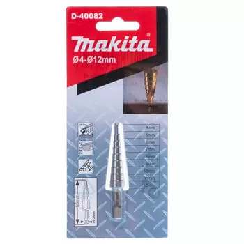 Сверло по металлу Makita HSS ступенчатое 4-12мм (D-40082)