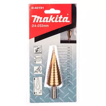 Сверло по металлу Makita HSS-TiN 4-32мм ступенчатое (D-40191)