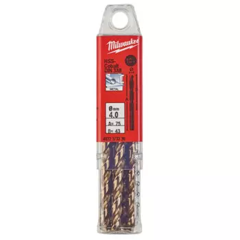 Сверло по металлу Milwaukee HSS-CO 4х75мм 10шт (339)