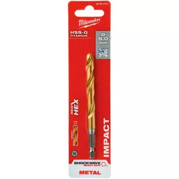 Сверло по металлу Milwaukee RedHEX HSS-G TiN 9x117мм (721)